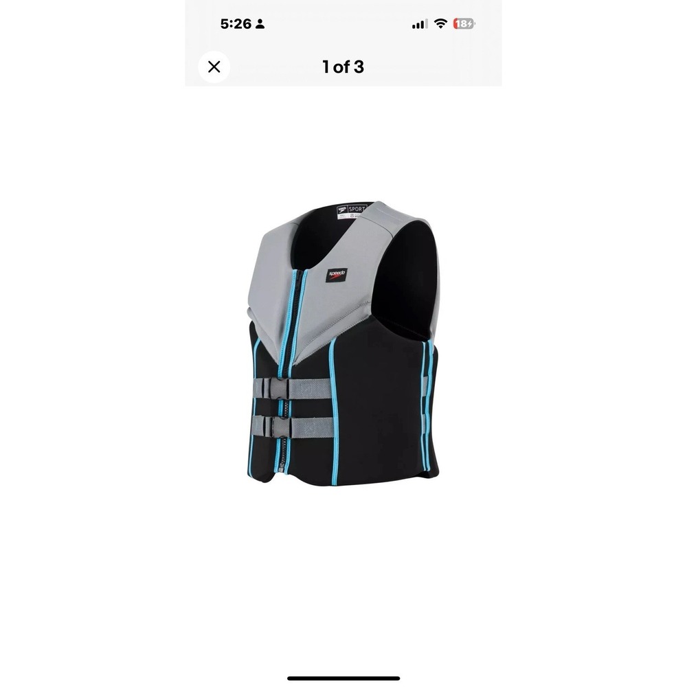 Speedo Men's XL Life Jacket Vest Sport Type PFD USCG Approved!!